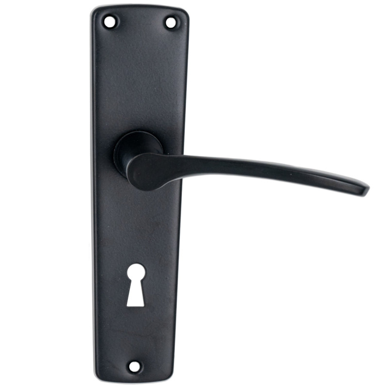 Maner usa interior Yale, cu sild, pentru cheie, otel, negru, 54 mm Maner usa interior Yale, cu sild, pentru cheie, otel, negru, 54 mm