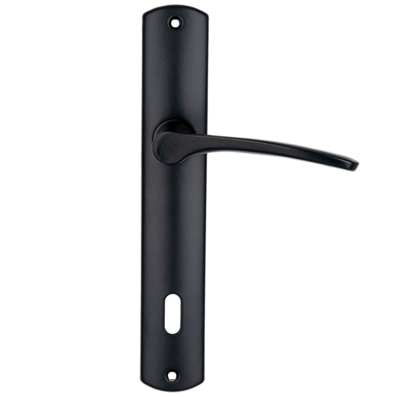 Maner usa interior Yale, cu sild, pentru cheie, otel, negru, 90 mm Maner usa interior Yale, cu sild, pentru cheie, otel, negru, 90 mm