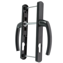 Maner usa PVC, cu sild, Filiz, pentru cilindru, aluminiu, gri antracit, 85 mm