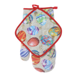 Manusa bucatarie, + palmar, pentru Paste, bumbac + poliester, multicolor, 17 x 30 cm