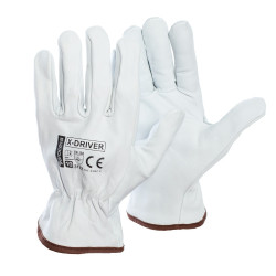 Manusi de protectie Procera X-DRIVER, piele de capra, gri, marimea 10