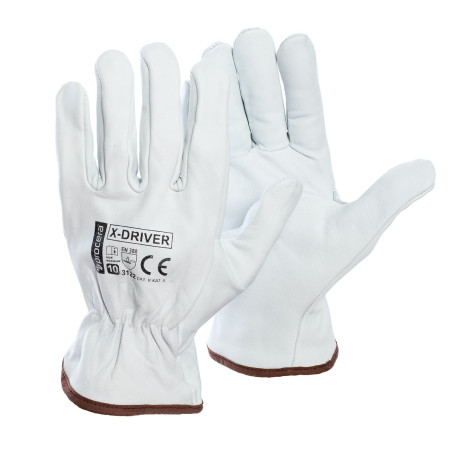 Manusi de protectie Procera X-DRIVER, piele de capra, gri, marimea 10