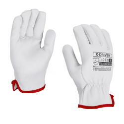 Manusi de protectie Procera X-DRIVER, piele de capra, gri, marimea 9