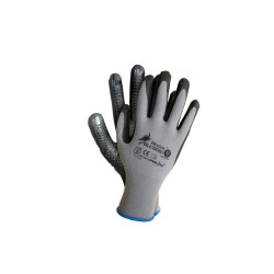 Manusi Marvel Blackberry, fibre sintetice + nitril, gri + negru, marimea 10