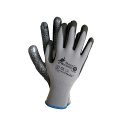Manusi Marvel Blackberry, fibre sintetice + nitril, gri + negru, marimea 9