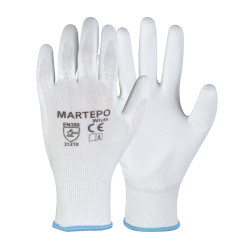Manusi Marvel Martepo, fibre sintetice + poliuretan, alb, marimea 7