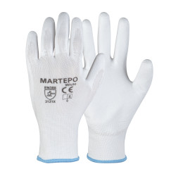 Manusi Marvel Martepo, fibre sintetice + poliuretan, alb, marimea 9