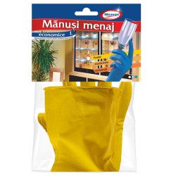 Manusi menaj Misavan, marimea L, latex, galben