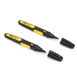 Marker pemanent Stanley Fatmax 0-47-312, varf subtire, negru, set 2 bucati