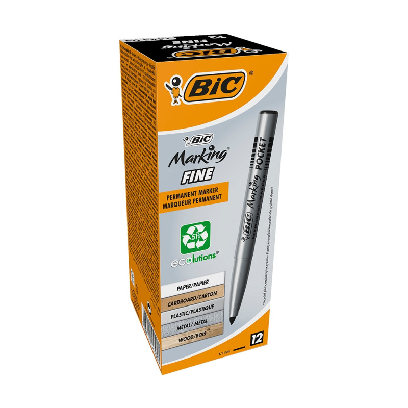 Marker permanent, BIC Marking Fine, negru