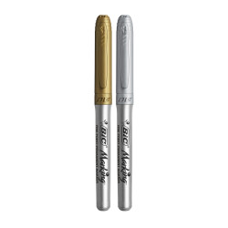Marker permanent, BIC Marking Intensity, auriu/argintiu