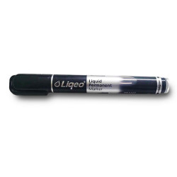 Marker permanent Liqeo, negru, varf rotund, 2 mm