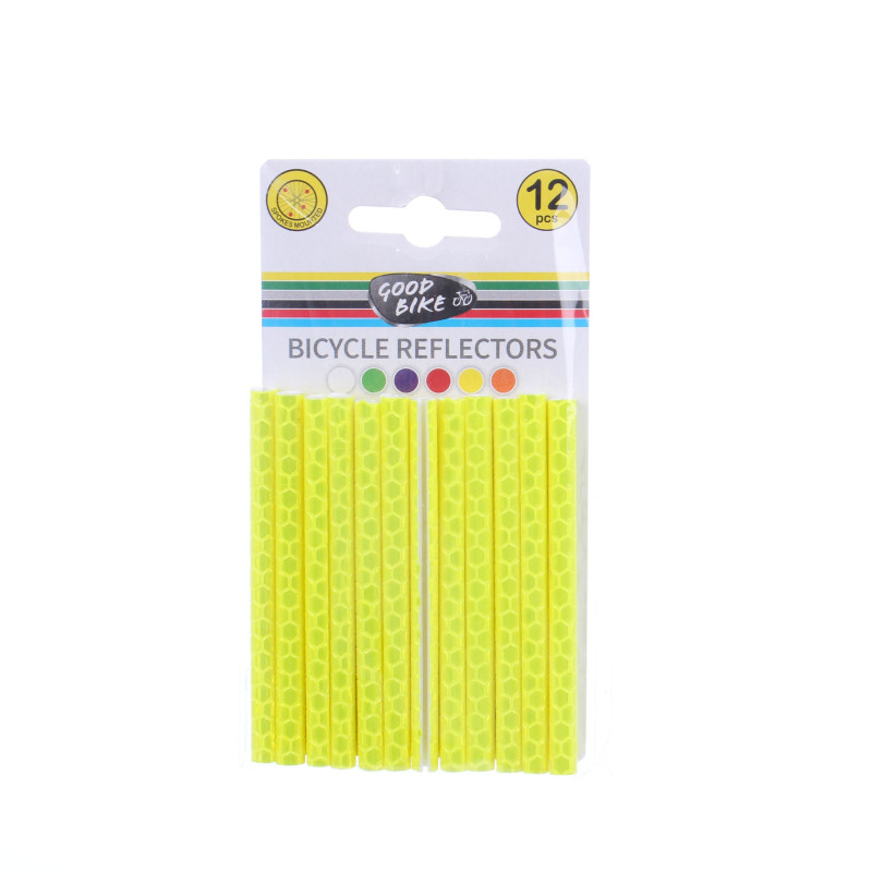 Banda bicicleta, Good Bike, reflectorizanta, pentru spite, plastic, set 12 buc