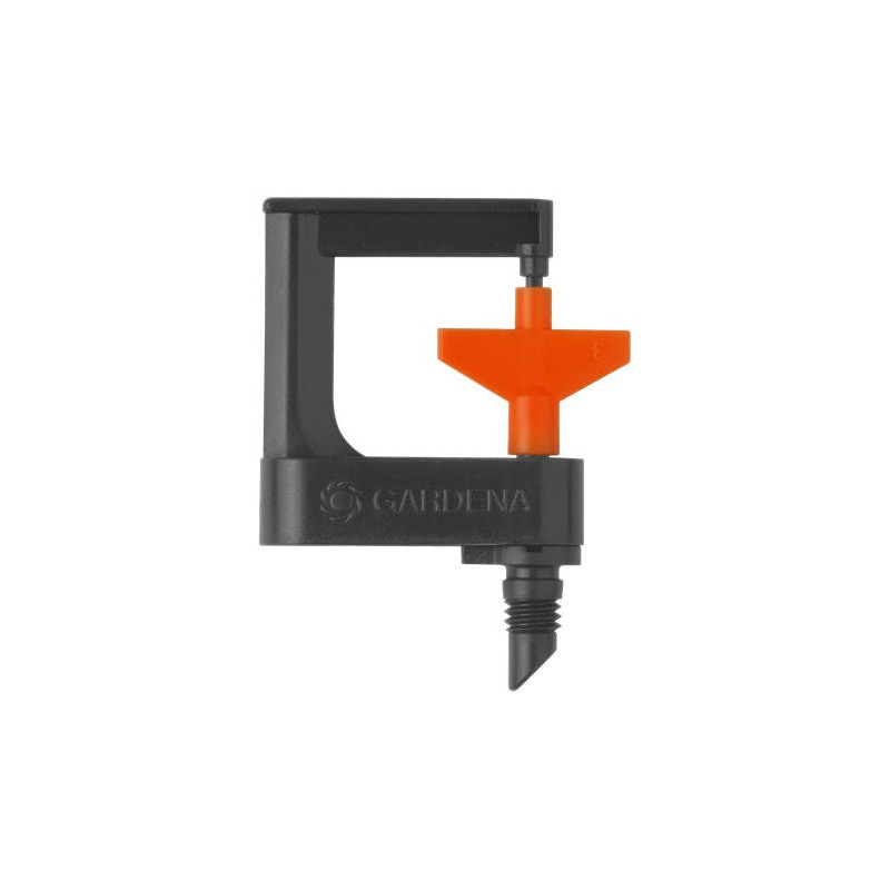 Mini aspersor rotativ Gardena 1369 MI, pentru micro irigatii, plastic, 360 grade, raza 3.5 m