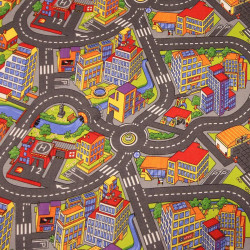 Mocheta copii AW Smart City, poliamida, multicolor, clasa 23, 4 m
