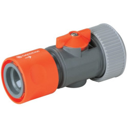 Mufa pentru conectare furtun gradina, cu robinet, Gardena 02943-29, 3/4 inch