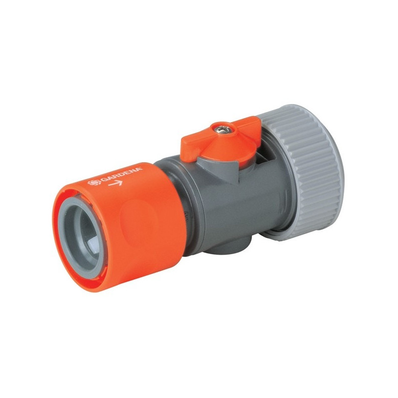 Mufa pentru conectare furtun gradina, cu robinet, Gardena 02943-29, 3/4 inch