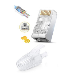 Mufa RJ45 STP CAT6 Hoff - set 10 bucati, pentru imbinare / conectare cablu retea