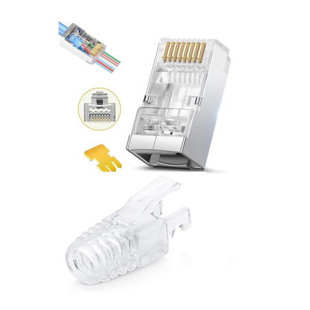 Mufa RJ45 STP CAT6 Hoff - set 10 bucati, pentru imbinare / conectare cablu retea