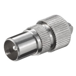 Mufa TV metalica BL-T1013 cu fixare surub tip tata, Hoff, pentru conectare cablu TV