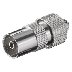 Mufa TV metalica BL-T1014 cu fixare surub tip mama, Hoff, pentru conectare cablu TV