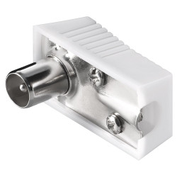 Mufa TV plastic BL-T1016 cu fixare surub tip tata, Hoff, pentru conectare cablu TV