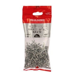 Nituri pop, aluminiu, Friulsider, 4 x 12 mm, 100 bucati