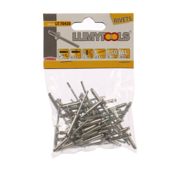 Nituri pop, aluminiu, Lumytools LT70430, 4 x 19 mm, 50 bucati