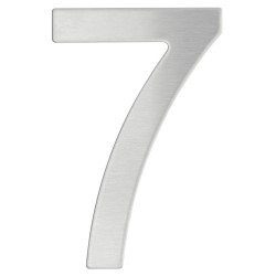 Numar 7 pentru usa / casa, inox, argintiu, interior / exterior, 7.6 x 5 cm