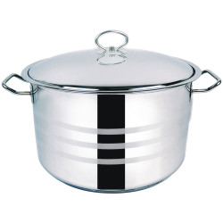 Oala inox, cu capac, baza 5 straturi, 8 L, 26 cm