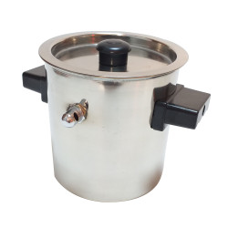 Oala pentru fiert lapte, Kasemi, inox, cu capac, 2 l