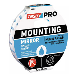 Banda dublu adeziva pentru fixare oglinzi, tesa 66952, 5 m x 19 mm