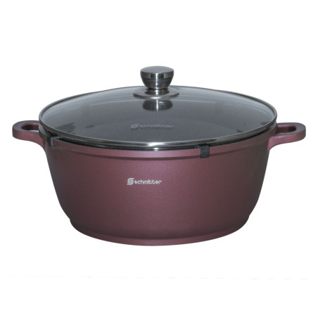 Oala Schmitter, cu capac, aluminiu, 25 l, 44 cm