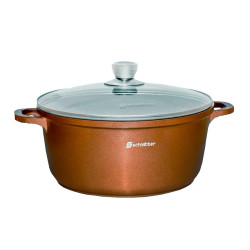 Oala Schmitter, cu capac, aluminiu turnat, interior ceramic, 12.6 l, 36 cm
