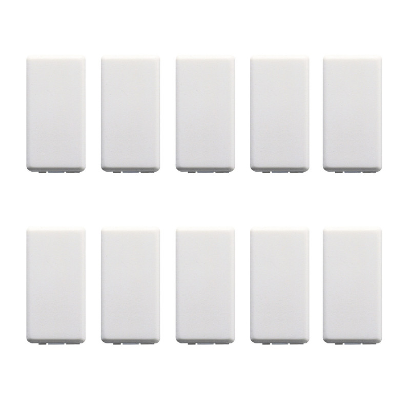 Obturator Gewiss System GW20056, 1 modul, alb, pentru priza / intrerupator, set 10 buc