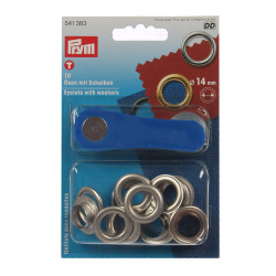 Ocheti metalici, Prym 114541 383, 14 mm, cu saiba, pentru confectii  + dispozitiv montare