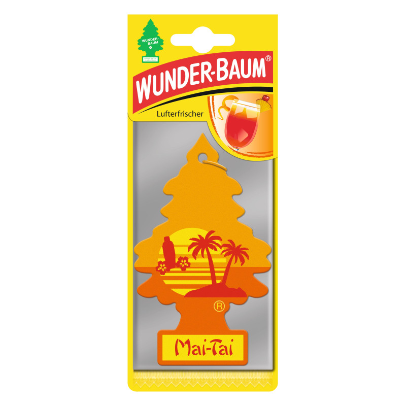 Odorizant auto, bradut, Wunder - Baum, Mai Tai, 7.6 x 0.3 x 19 cm Odorizant auto, bradut, Wunder - Baum, Mai Tai, 7.6 x 0.3 x 19 cm