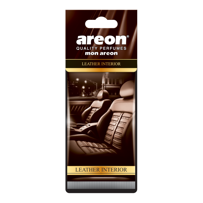 Odorizant auto, card, Areon Mon areon, Leather Interior, 19 x 7.5 x 0.5 cm