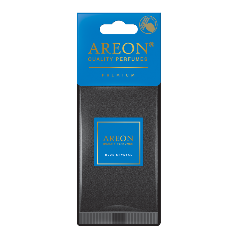 Odorizant auto, card, Areon Premium, Blue Crystal, 19 x 7.5 x 0.5 cm