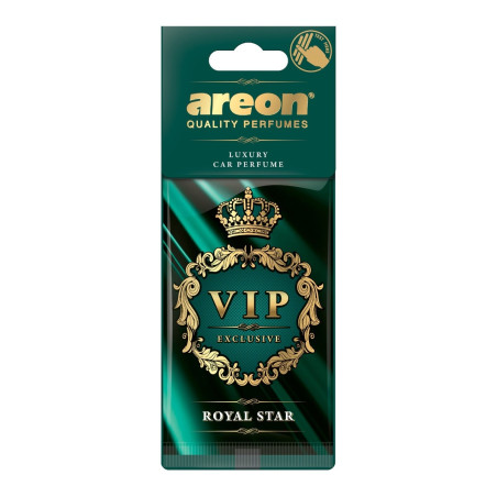 Odorizant auto, card, Areon VIP Exclusive, Royal Star, 19 x 7.5 x 0.5 cm