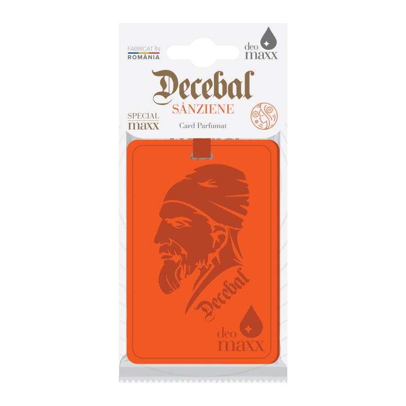 Odorizant auto, card, Decebal, Sanziene, 3 x 7.5 x 15.5 cm Odorizant auto, card, Decebal, Sanziene, 3 x 7.5 x 15.5 cm