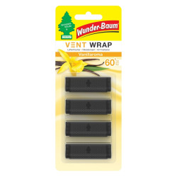 Odorizant auto, clip ventilatie, Wunder-Baum, Vanilie, 7.5 x 2 x 19 cm, 4 bucati