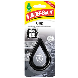 Odorizant auto, colier, Wunder - Baum,  Clip Black Ice, 19 x 7.5 x 1 cm