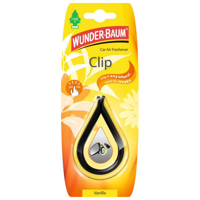 Odorizant auto, colier, Wunder - Baum, Clip Vanilla, 7.6 x 1.2 x 19 cm Odorizant auto, colier, Wunder - Baum, Clip Vanilla, 7.6 x 1.2 x 19 cm