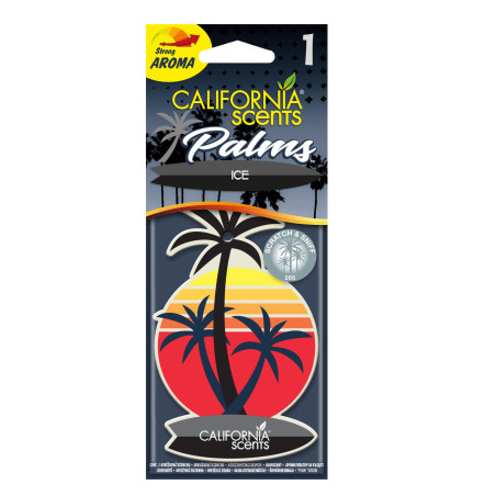 Odorizant auto, palmier, California Scents, Palms, Ice, 19.05 x 0.70 x 7.64 cm