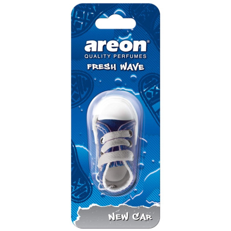 Odorizant auto, pantof sport, Areon Fresh Wave, New Car, 19 x 7.5 x 5 cm