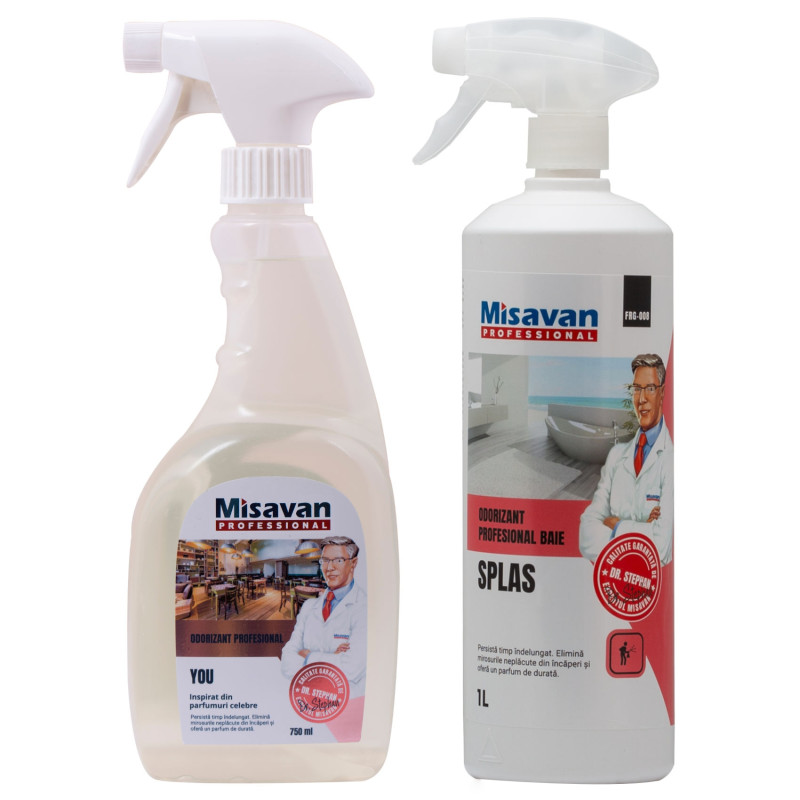 Odorizant baie profesional Dr. Stephan Splas spray 1L + odorizant camera profesional Dr. Stephan You spray 750 ml