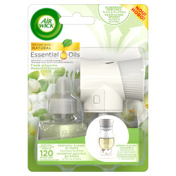 Odorizant camera Air Wick, aparat electric + rezerva, frezie si iasomie, 19 ml