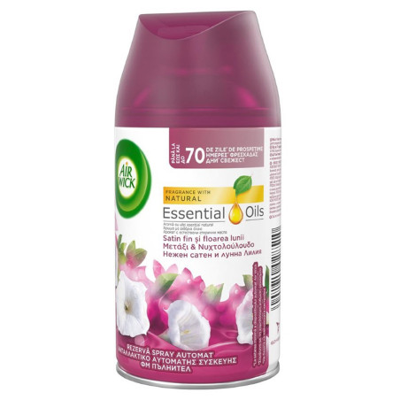 Odorizant camera Air Wick, rezerva, satin fin si floarea lunii, 250 ml