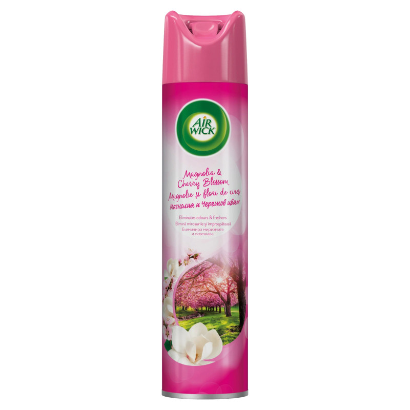 Odorizant camera Air Wick, spray, magnolie si flori de cires, 300 ml Odorizant camera Air Wick, spray, magnolie si flori de cires, 300 ml